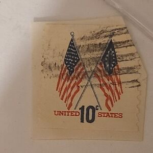 Unique Vintage Red and Blue Home Design Stamp